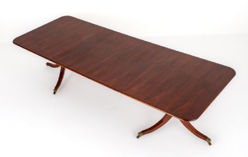 Regency Revival Mahogany 2 Pedestal Dining Table