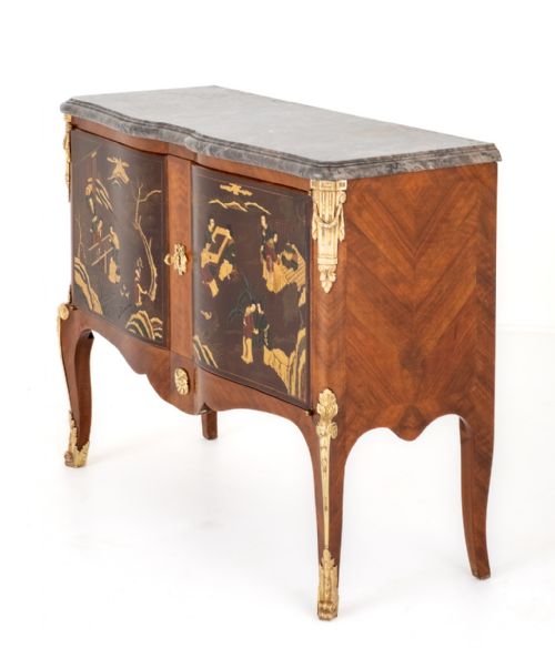 French Decorative Walnut Commode