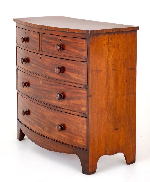 Victorian Mahogany Bow Fronted Chest of Drawers
