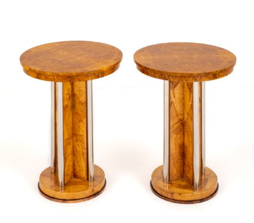 Pair of Stylish Art Deco Occasional Tables