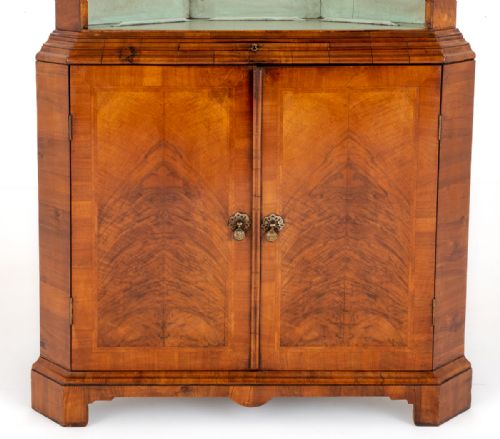 fig 1. Queen Anne Revival Walnut Corner Cabinet