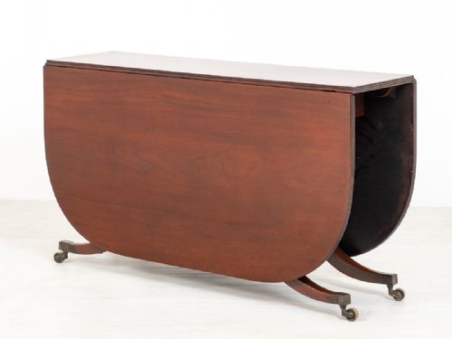ELEGANT REGENCY MAHOGANY CUMBERLAND TABLE - ADDITIONAL PHOTO 2