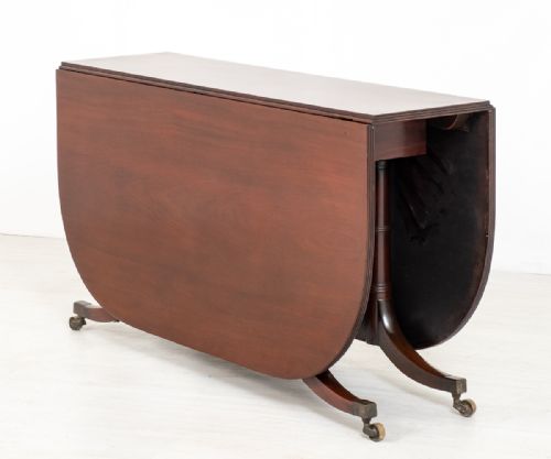 ELEGANT REGENCY MAHOGANY CUMBERLAND TABLE - ADDITIONAL PHOTO 3