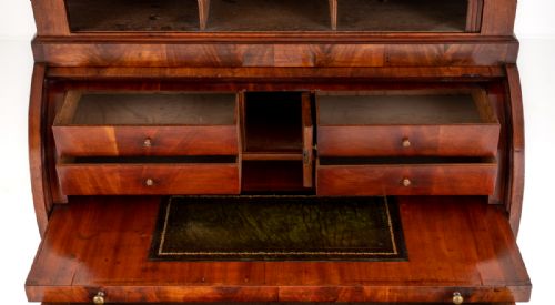 ENGLISH REGENCY MAHOGANY CYLINDER DESK - ADDITIONAL PHOTO 2