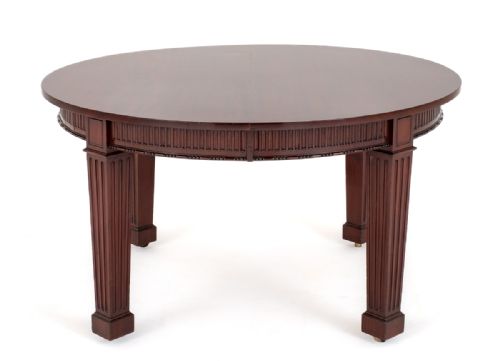 GOOD QUALITY MAHOGANY 2 LEAF EXTENDING DINING TABLE - ADDITIONAL PHOTO 1
