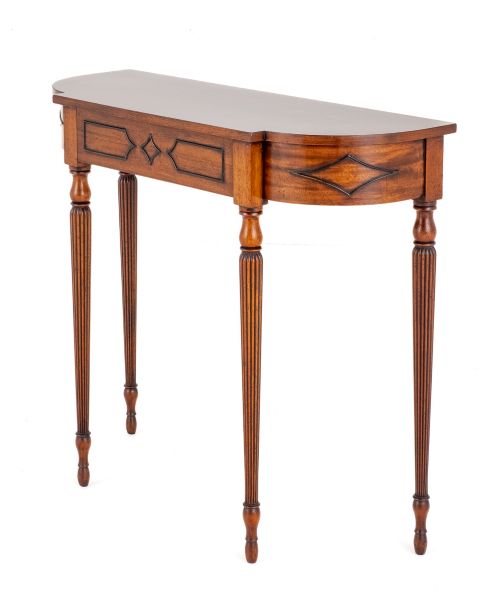 Mahogany Regency Revival Console Table