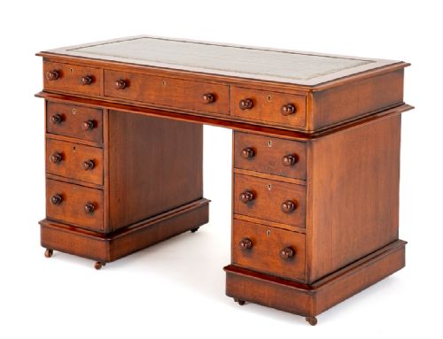 Victorian Mahogany Pedestal Desk