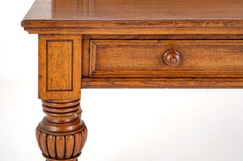 IMPRESSIVE VICTORIAN OAK SERVING TABLE - ADDITIONAL PHOTO 2