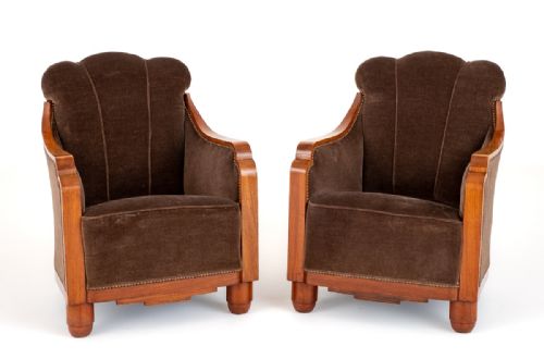 Good Pair of French Art Deco Club Chairs