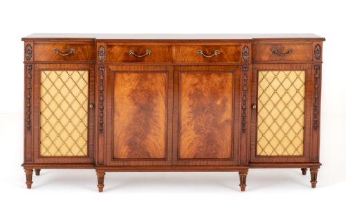 fig 1. Regency Revival Mahogany Breakfront Sideboard