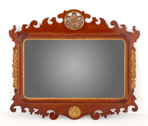 Georgian Revival Mahogany Wall Mirror