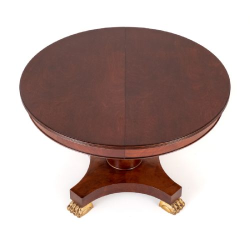 fig 1. French Mahogany Extending Circular Dining Table