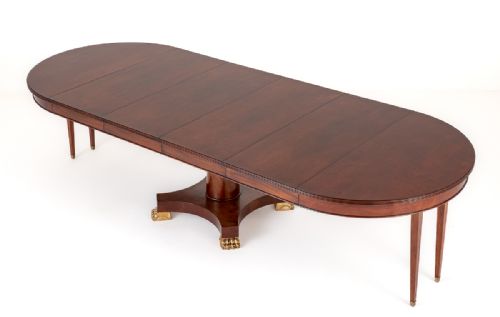French Mahogany Extending Circular Dining Table