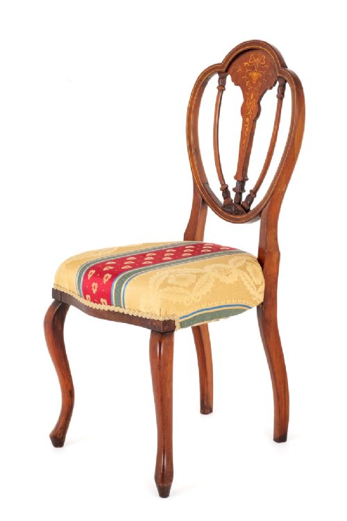 Sheraton Revival Mahogany Inlaid Chair
