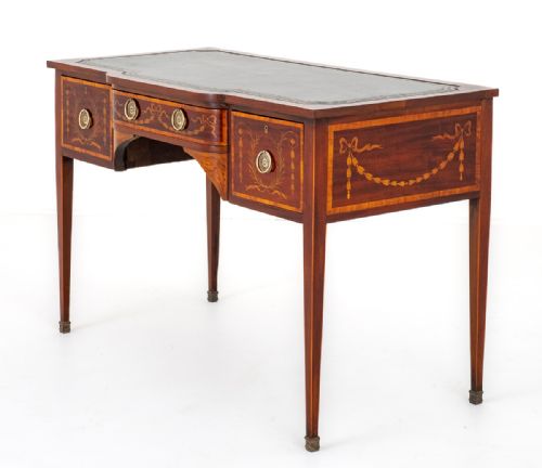 Quality Inlaid Mahogany Writing Table