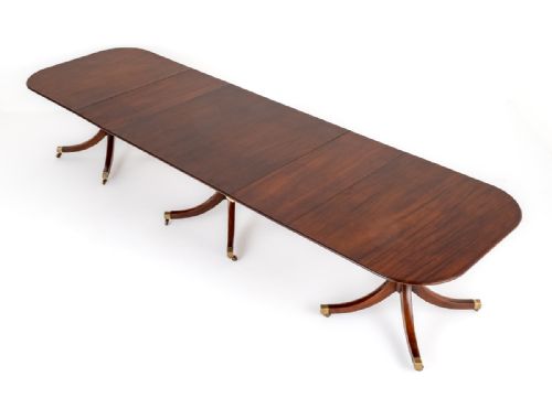 Regency Revival 3 Pedestal Dining Table