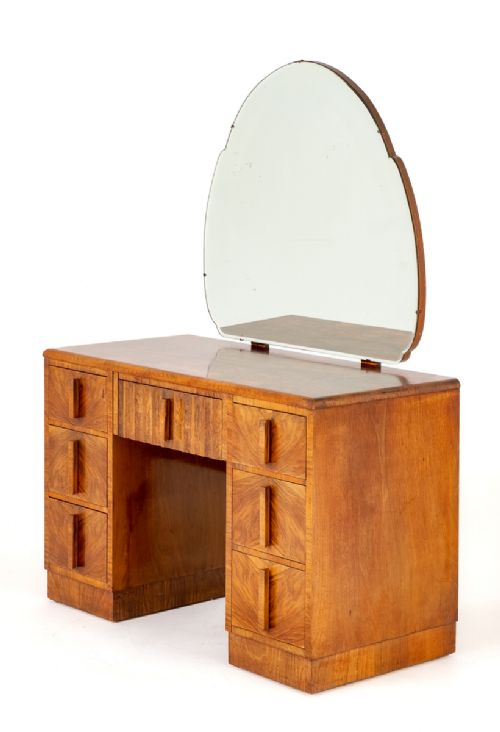 A Very Stylish Art Deco Walnut Dressing Table