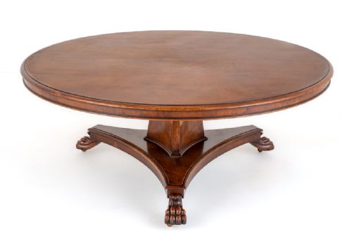 6ft Circular William IV Style Burr Oak Table