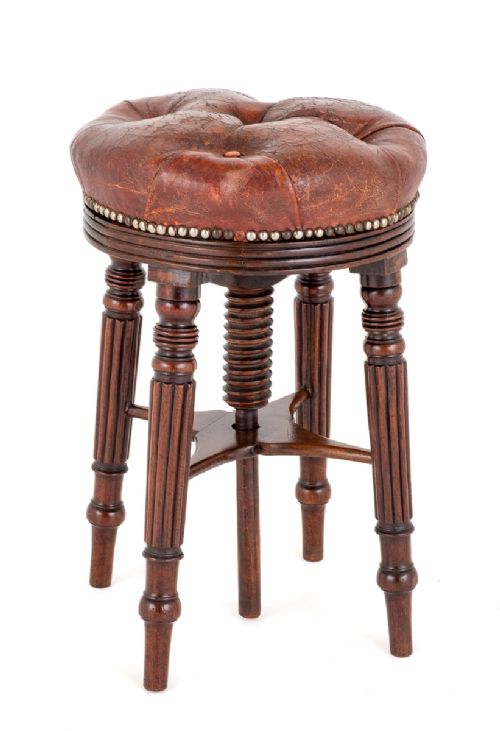 Regency Mahogany Piano Stool