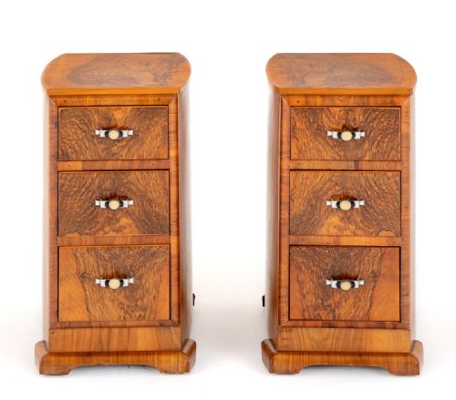 Stylish Pair of Art Deco Bedside Cabinets