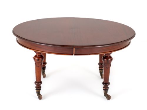 fig 1. Victorian Mahogany 3 Leaf Extending Dining Table