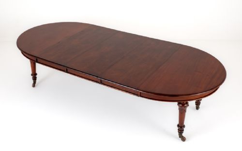 Victorian Mahogany 3 Leaf Extending Dining Table