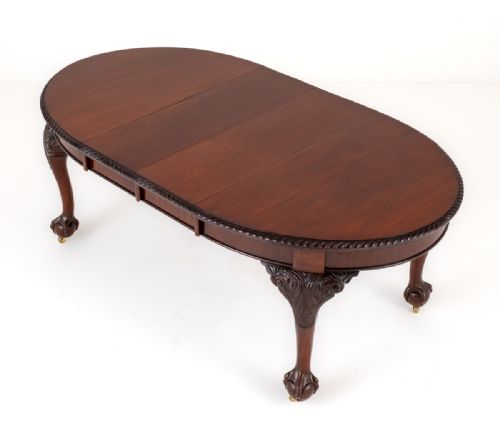 Victorian Mahogany Carved Extending Dining Table