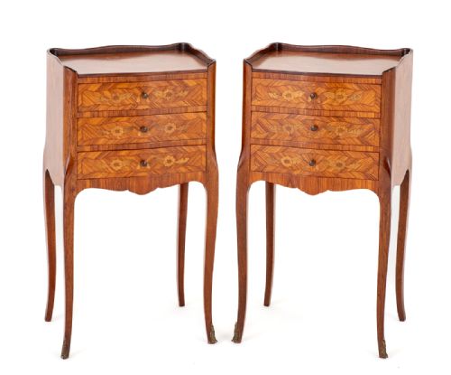 Pair of French Kingwood Bedside Cabinets