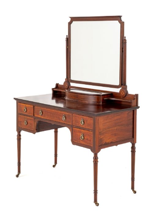 Sheraton Revival Mahogany Dressing Table