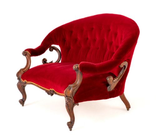 Victorian Rosewood Settee.