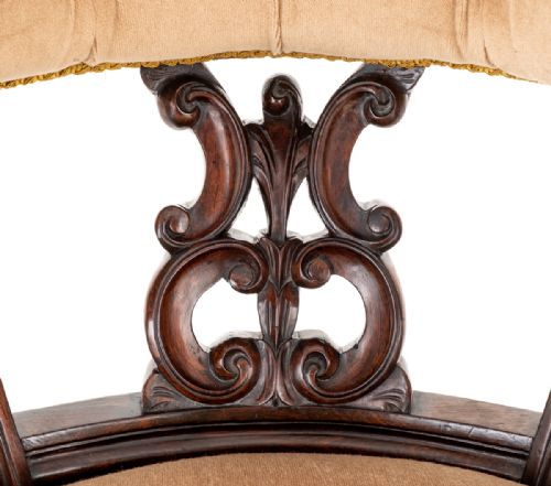 EARLY VICTORIAN ROSEWOOD OPEN TUB CHAIR - ADDITIONAL PHOTO 3