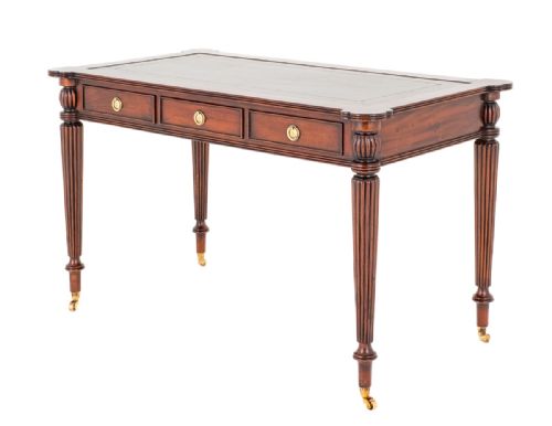 Regency Revival Mahogany 3 Drawer Writing Table