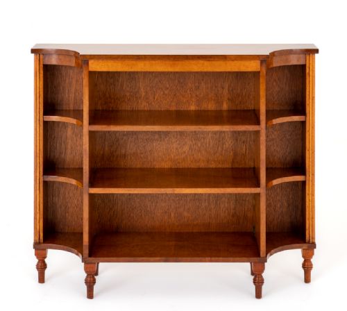 Regency Revival Walnut Open Bookcase