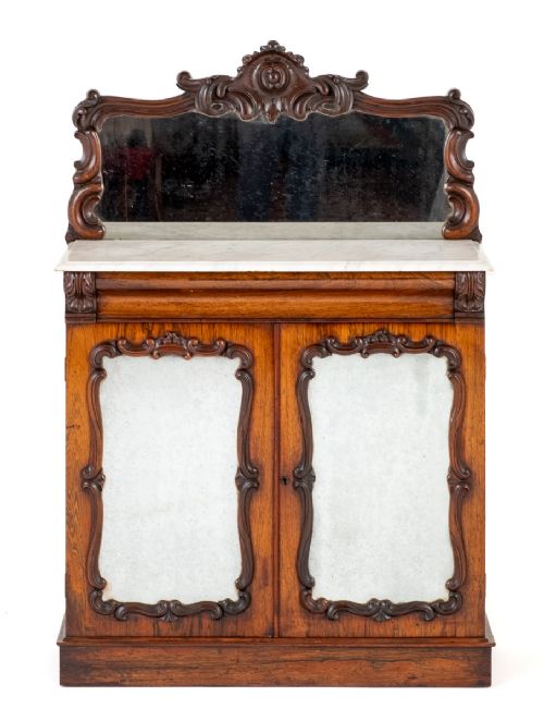 Rosewood Marble Top Chiffonier