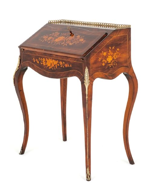 Antique French Rosewood Bureau De Dame