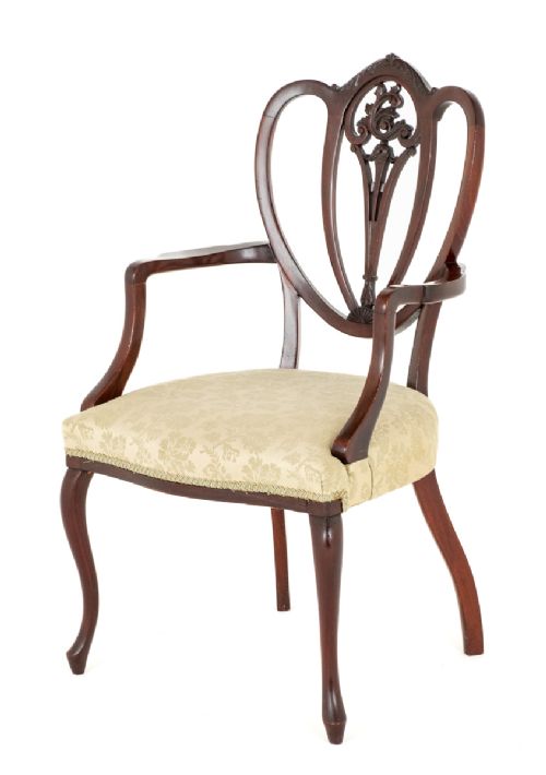 French Style Mahogany Arm Chair