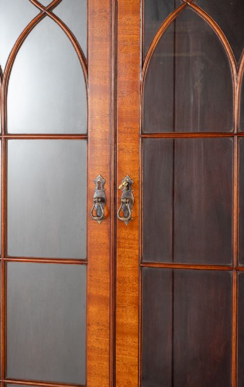fig 1. Regency Revival Mahogany Glazed Library Bookcase