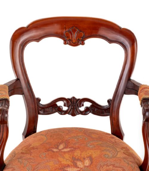 SET OF 10 VICTORIAN STYLE MAHOGANY DINING CHAIRS - ADDITIONAL PHOTO 2