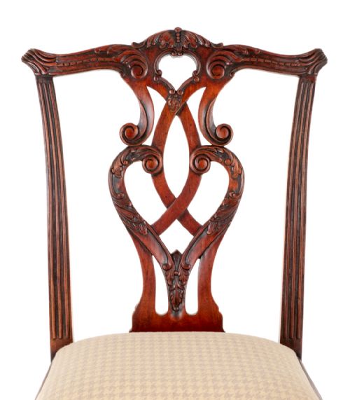 fig 2. Set of 8 Mahogany Chippendale Style Dining Chairs