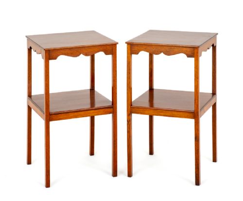 Pair of Georgian Revival Mahogany End Tables