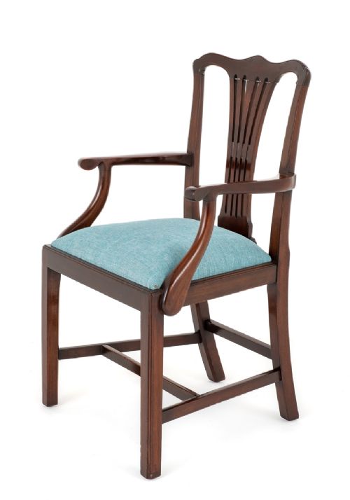 fig 1. Set of 12 Mahogany Chippendale Style Dining Chairs