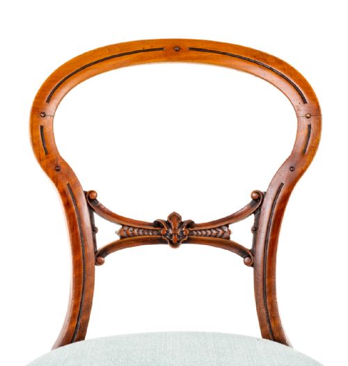 fig 1. Set of 6 Walnut Victorian Dining Chairs