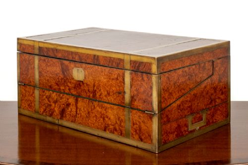 Fantastic Amboyna Travelling Writing Box