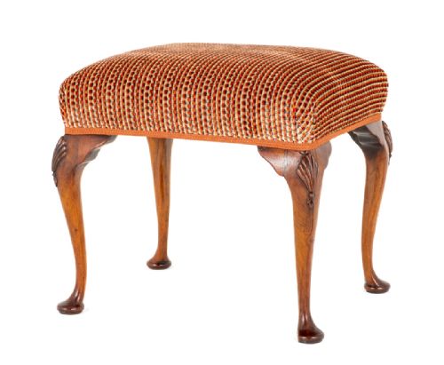 Queen Anne Style Walnut Stool