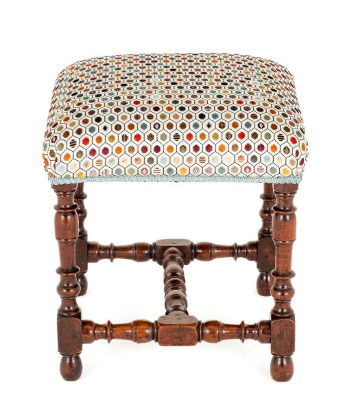 James I Style Mahogany Stool