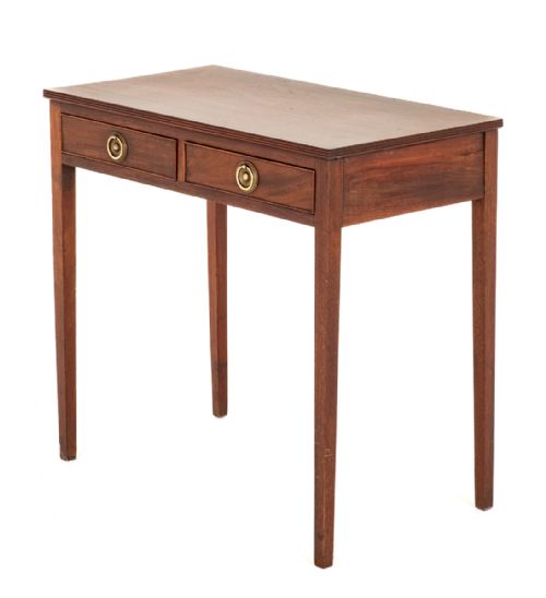 Georgian Mahogany 2 Drawer Side Table
