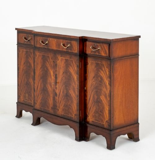 Regency Revival Mahogany Breakfront Sideboard