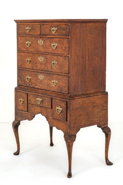 Georgian Oak Chest on Stand