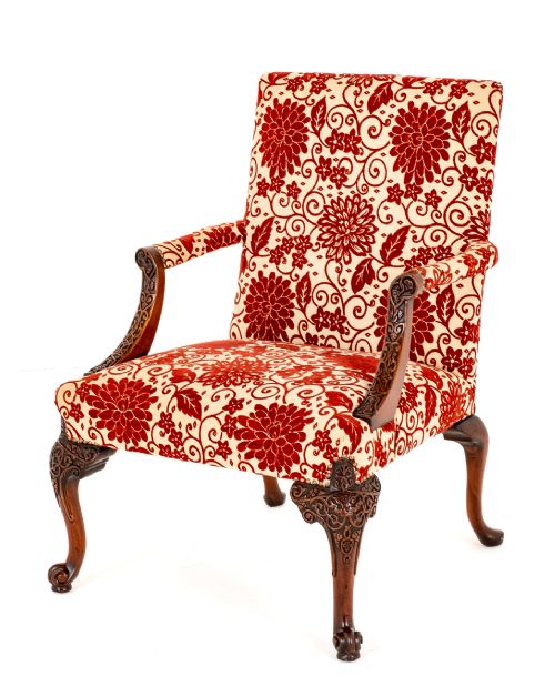 Chippendale Style Mahogany Gainsborough Chair