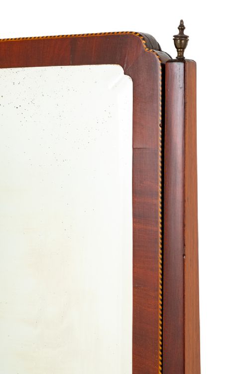 fig 1. Sheraton Revival Mahogany Cheval Mirror